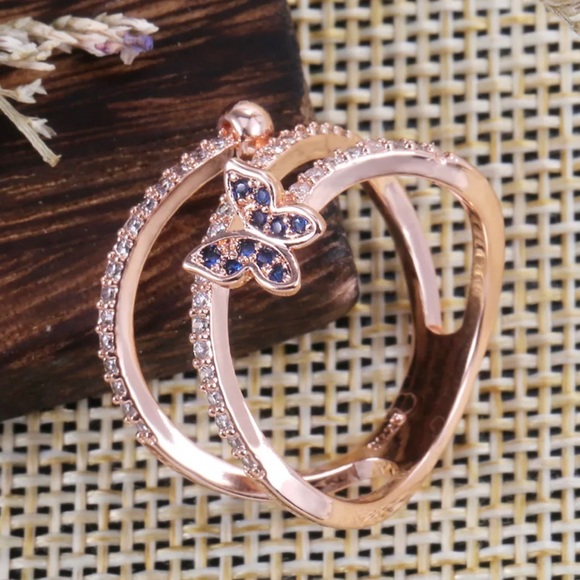 ✨SOLD OUT✨18K Rose Gold Butterfly Ring✨ - Picture 5 of 7